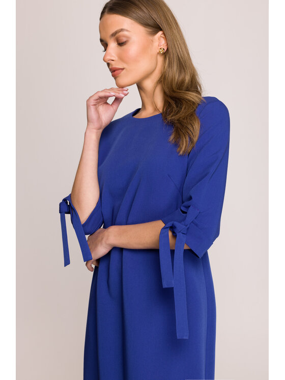 Stylove Stylove Večerní šaty S393 Modrá Premium Fit