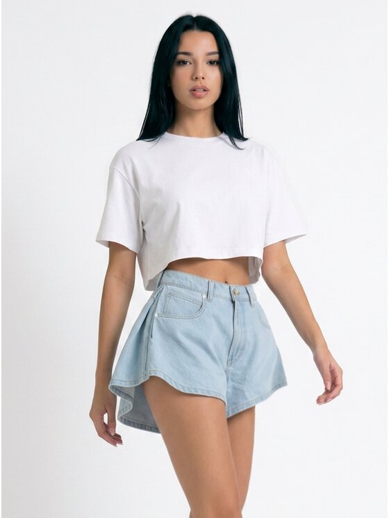 MissDenim MissDenim Szorty jeansowe Skorts Niebieski Regular Fit