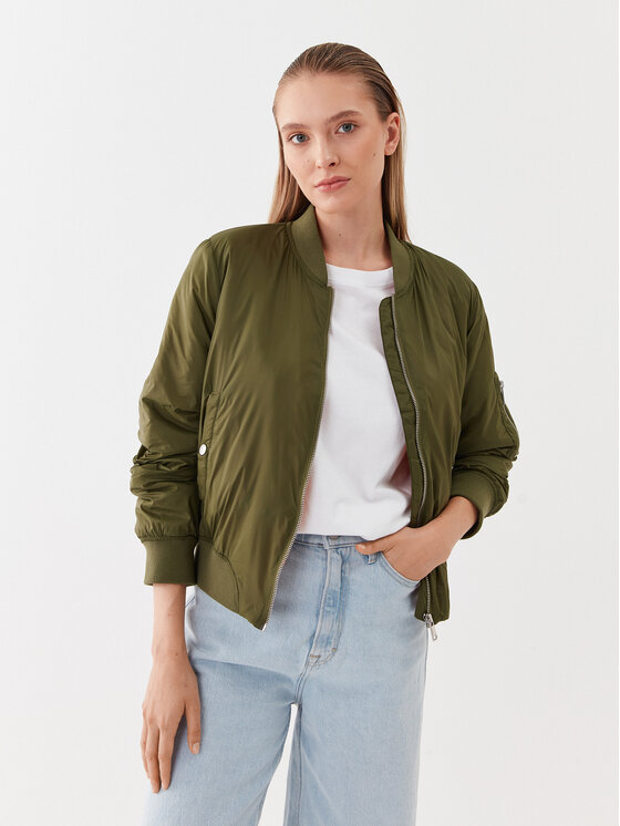 ONLY ONLY Яке бомбър 15293313 Зелен Regular Fit