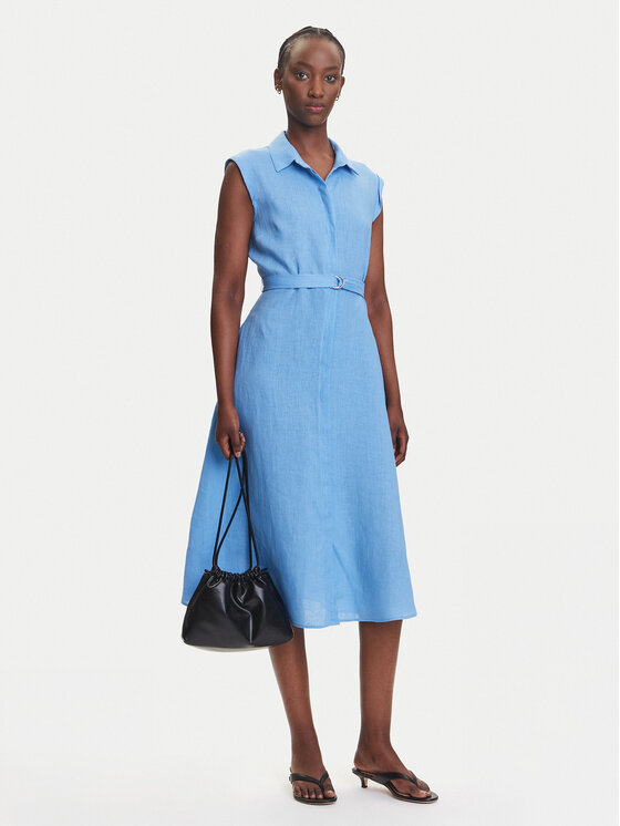 Marella Marella Vestito chemisier Rodesia 2515221262 Celeste Regular Fit