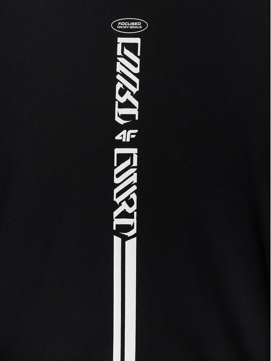 4F 4F T-Shirt FLUID EXPRESSIONS Czarny Regular Fit