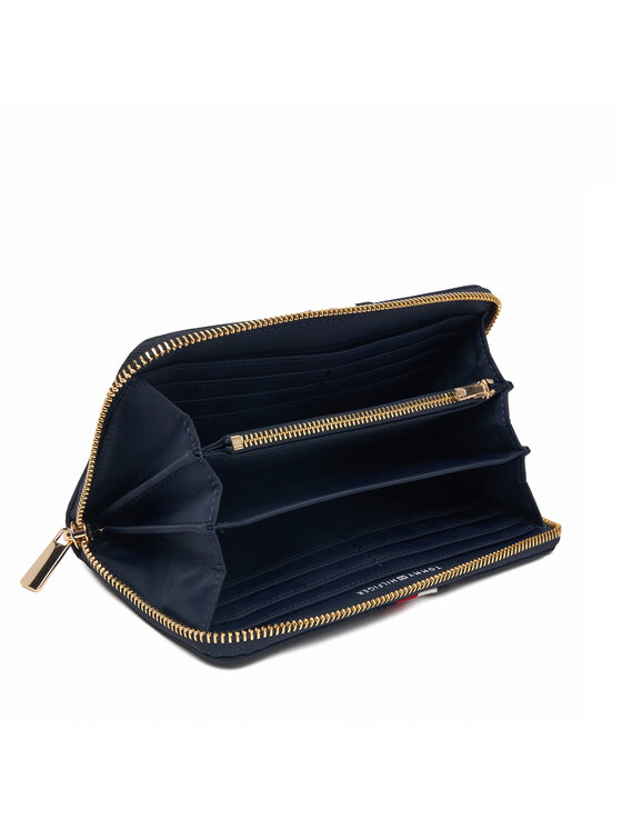 Tommy Hilfiger Tommy Hilfiger Портфейл Th Icon Lrg Za Nylon Corp AW0AW19165 Тъмносин