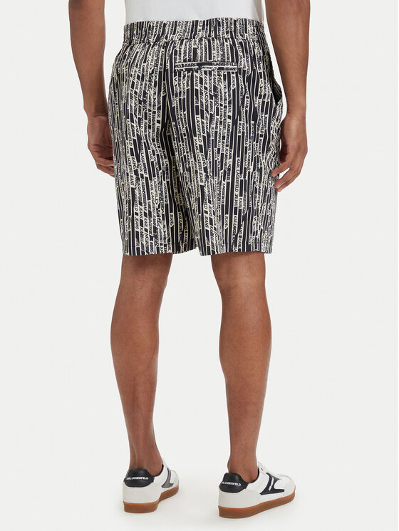 Karl Lagerfeld Jeans Karl Lagerfeld Jeans Stoffshorts B2M10053 Schwarz Relaxed Fit