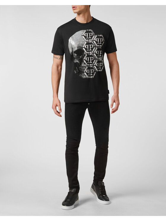 PHILIPP PLEIN PHILIPP PLEIN Tričko 22853 Čierna Regular Fit