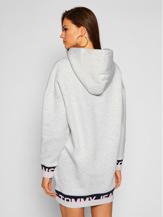 Tommy Jeans Trikotažinė suknelė Branded Hem DW0DW08886 Pilka Regular Fit •  Modivo.lt