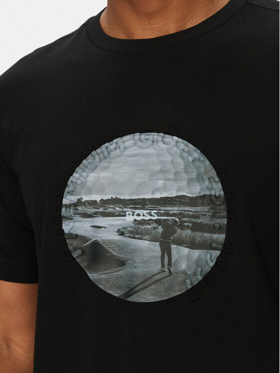 BOSS BOSS T-Shirt Graphic Heritage 50537847 Czarny Regular Fit