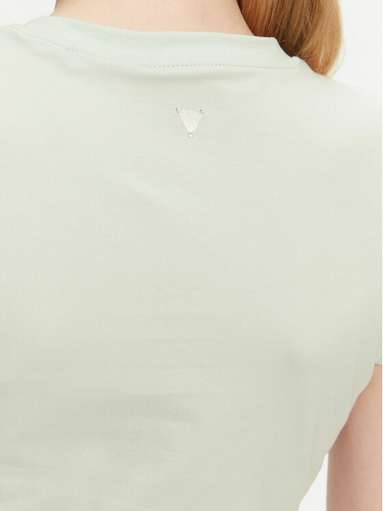Guess Guess T-Shirt W5GI07 J1314 Turkusowy Slim Fit