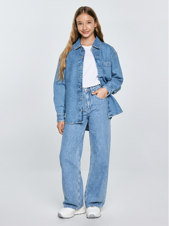 BIG STAR BIG STAR Jeansy NATALIE Niebieski Wide Fit