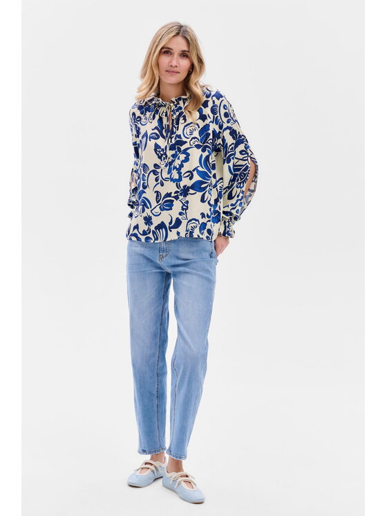 blue shadow blue shadow Bluzka Bohemian Niebieski Regular Fit