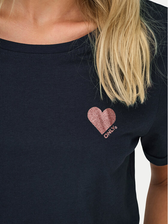 ONLY ONLY T-Shirt Kita 15244714 Σκούρο μπλε Regular Fit