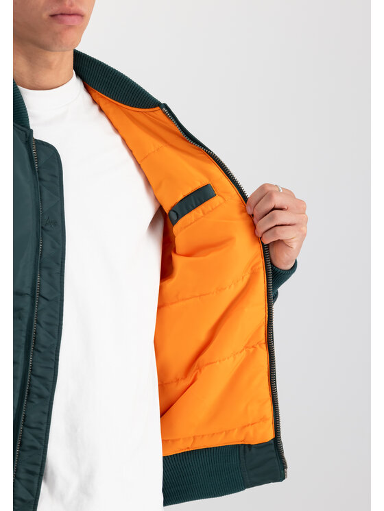 Alpha Industries Alpha Industries Kurtka bomber MA-1 VF 59 Long Zielony Slim Fit