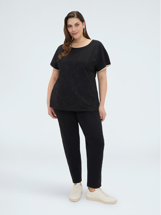 Fiorella Rubino Fiorella Rubino T-shirt G08ML009089N033 Nero Regular Fit