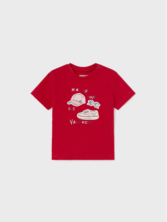 Mayoral Mayoral Тишърт 1025 Червен Regular Fit