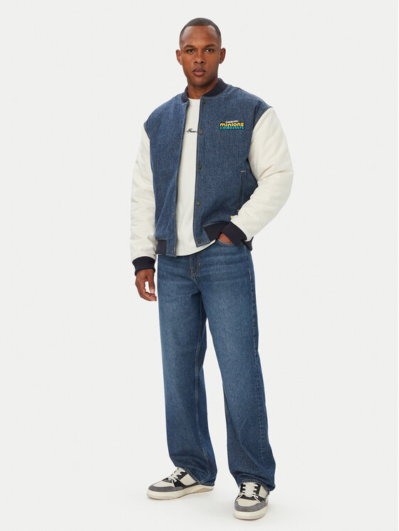 Guess Jeans Guess Jeans Kurtka bomber 183630 Niebieski Classic Fit