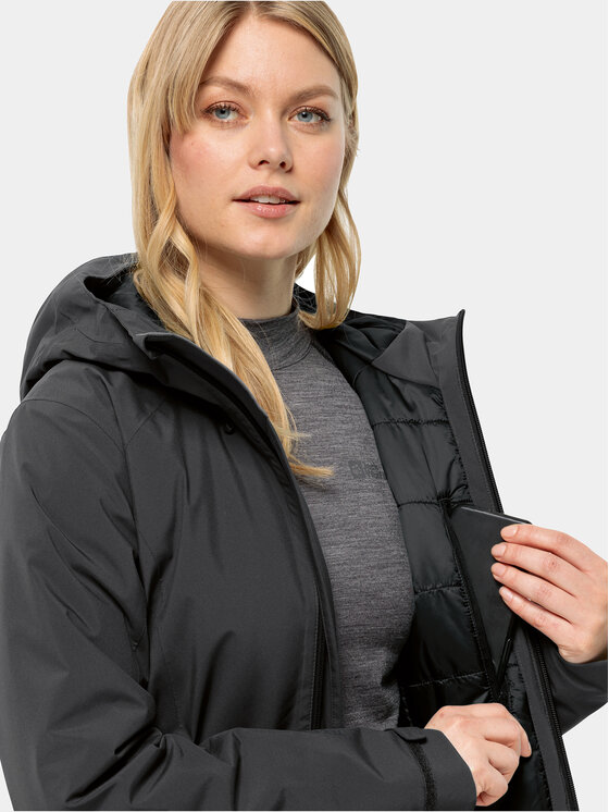 Jack Wolfskin Jack Wolfskin Zimné bundy Heidelstein Ins Jkt 1115681 Čierna Regular Fit