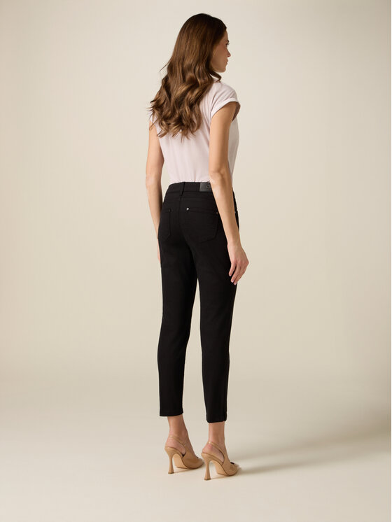 Oltre Oltre Pantaloni di tessuto P728R108903N033 Nero Skin Fit