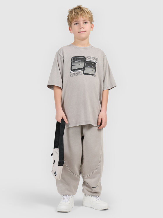 4F 4F Spodnie dresowe ESPORTS RACING Szary Loose Fit