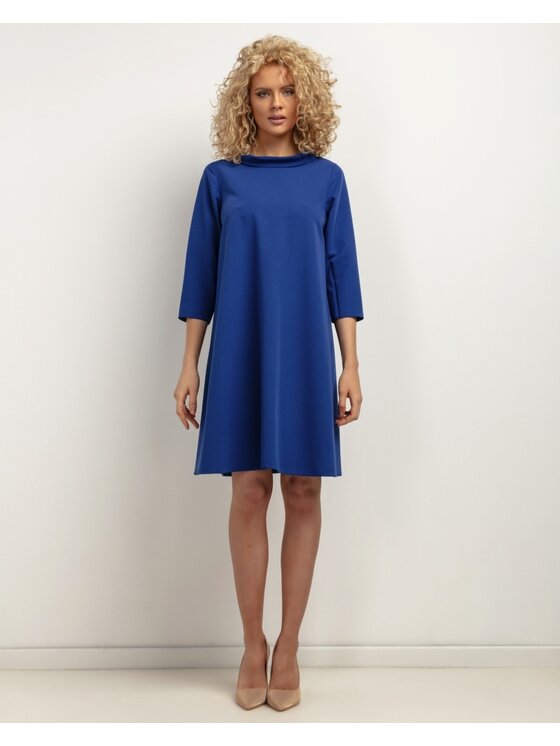 Tessita Tessita Koktejlové šaty SUKIENKA_T442 _4_M Modrá Loose Fit
