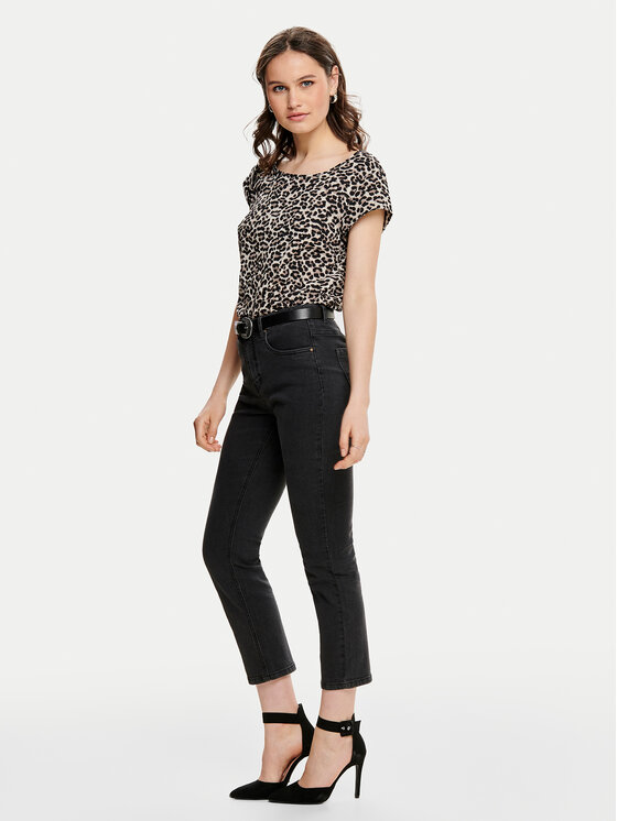 ONLY ONLY Bluzka Vic 15161116 Brązowy Regular Fit