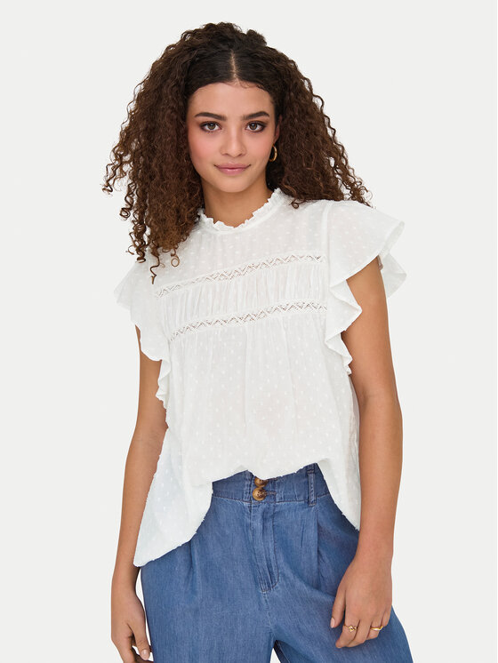 ONLY ONLY Halenka Katti 15337637 Bílá Regular Fit