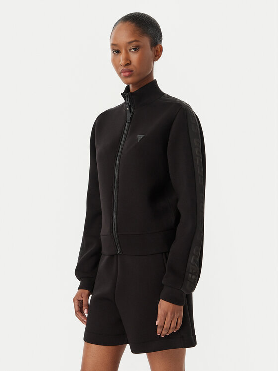 Guess Суитшърт Allie V2YQ17 K7UW2 Черен Regular Fit