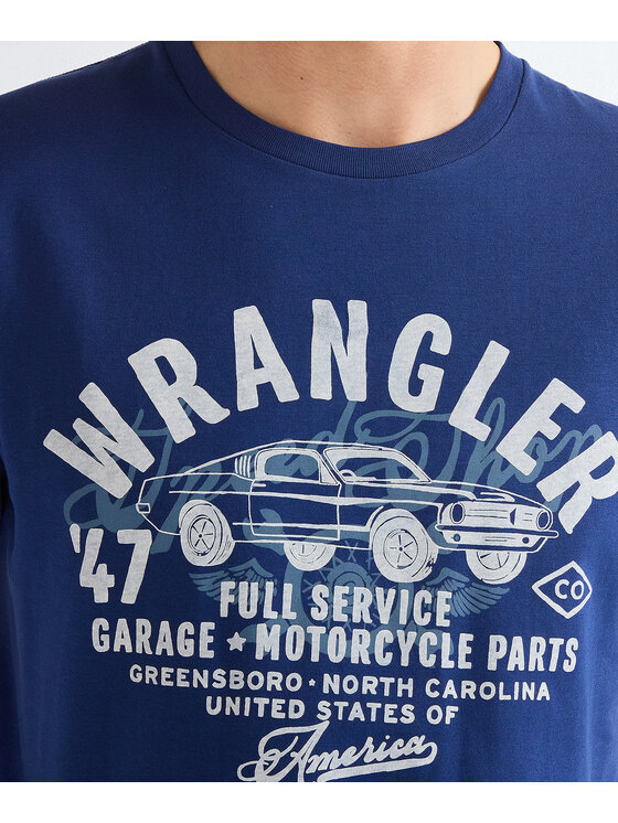 Wrangler Wrangler T-Shirt 112387018 Niebieski Regular Fit