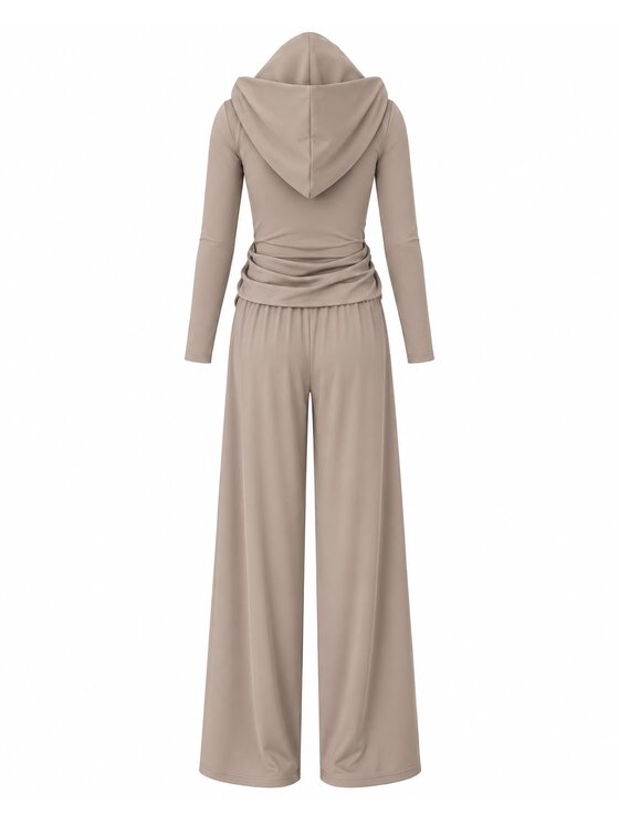 Agatha Studio Agatha Studio Komplet bluzka i spodnie A26SS-KA-K25 Beżowy Oversize