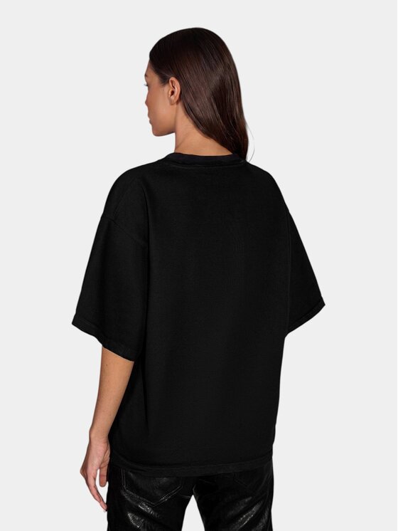 MADE BY SOCIETY MADE BY SOCIETY T-Shirt FREQUENCY - T27449 Czarny Basic Fit