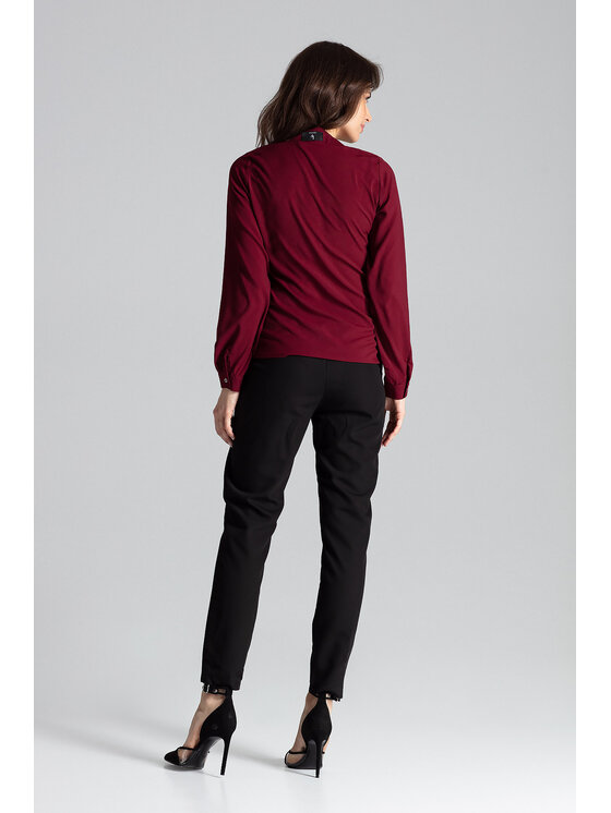 Lenitif Lenitif Blusa L023 Bordeaux Regular Fit