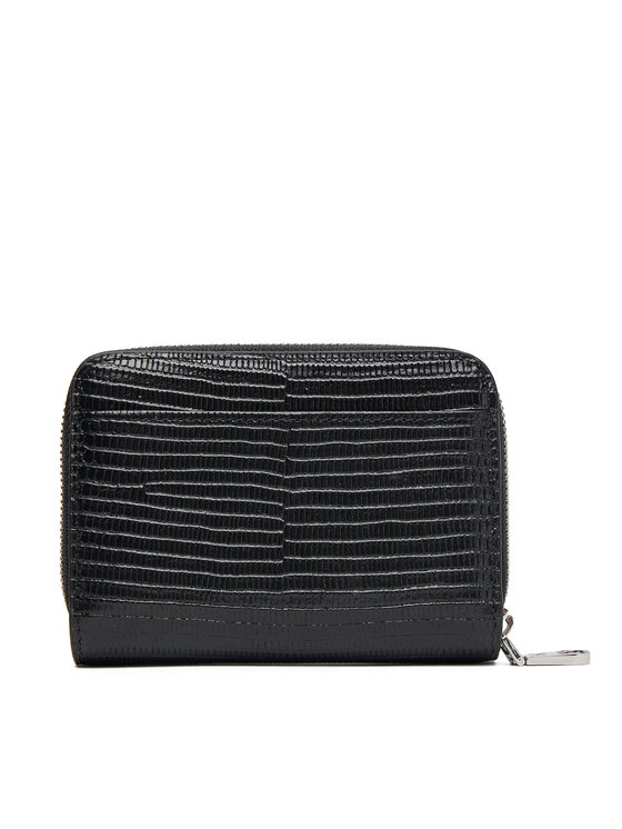 Calvin Klein Calvin Klein Μικρό Πορτοφόλι Γυναικείο Lizard Embossed Lthr Med Flap Zi LV04F1067G Μαύρο