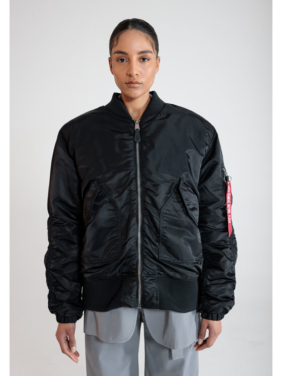 Alpha Industries Alpha Industries Kurtka bomber CWU MA-1 No Cords Bomber Jacket Women Czarny Oversize