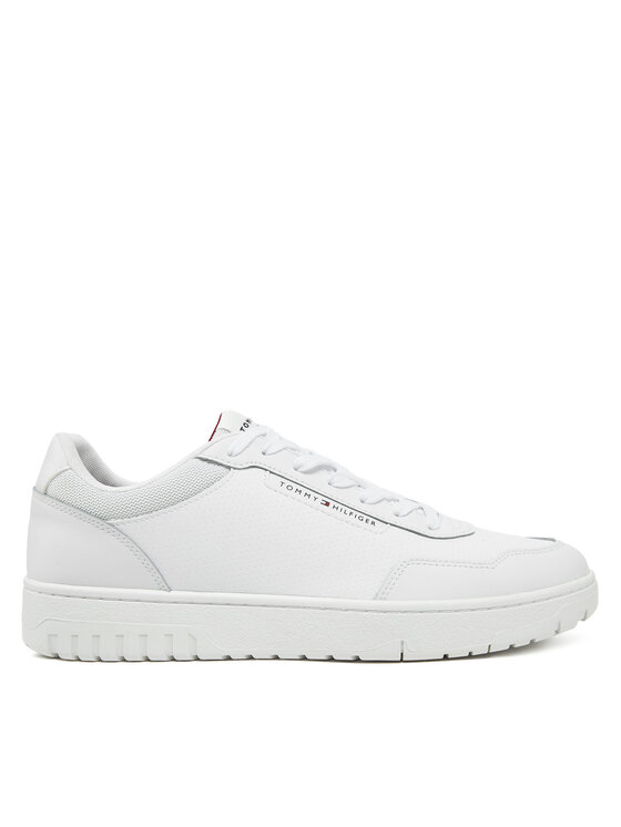 Sneakers Tommy Hilfiger Th Basket Core Lth Pinperf FM0FM05466 Alb