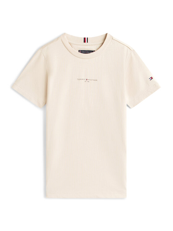 Tommy Hilfiger Tommy Hilfiger Tricou Essential Logo KB0KB09666 Bej Regular Fit