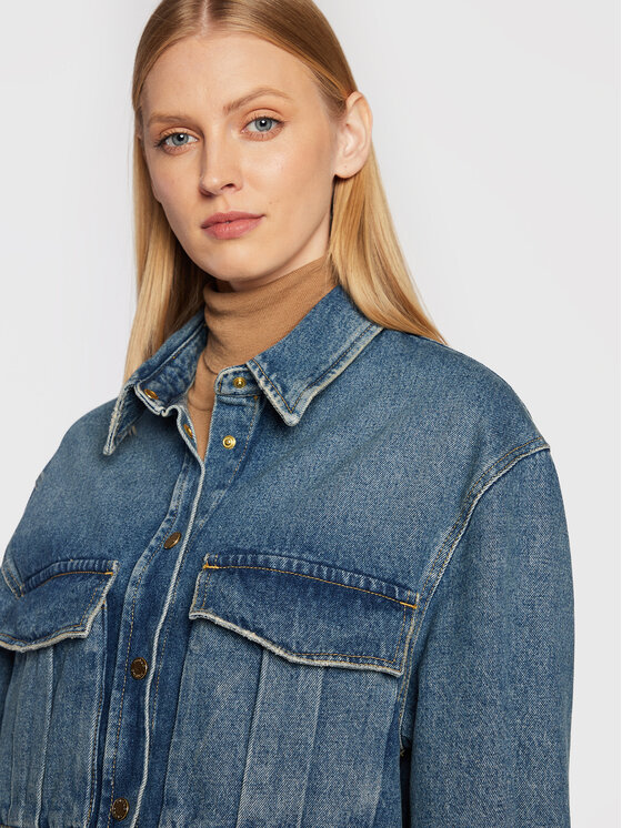 PINKO Pinko Giacca di jeans Ululato 1J111G A05T Blu Oversize