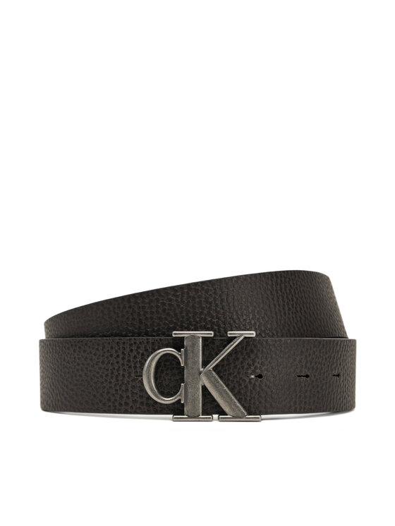 Calvin Klein Jeans Calvin Klein Jeans Moški pas Monogram Plaque 35mm Rev/Adj LV04G7002G Črna