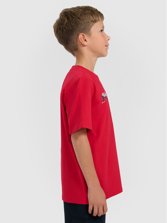 4F 4F T-Shirt APRES SKI Czerwony Regular Fit