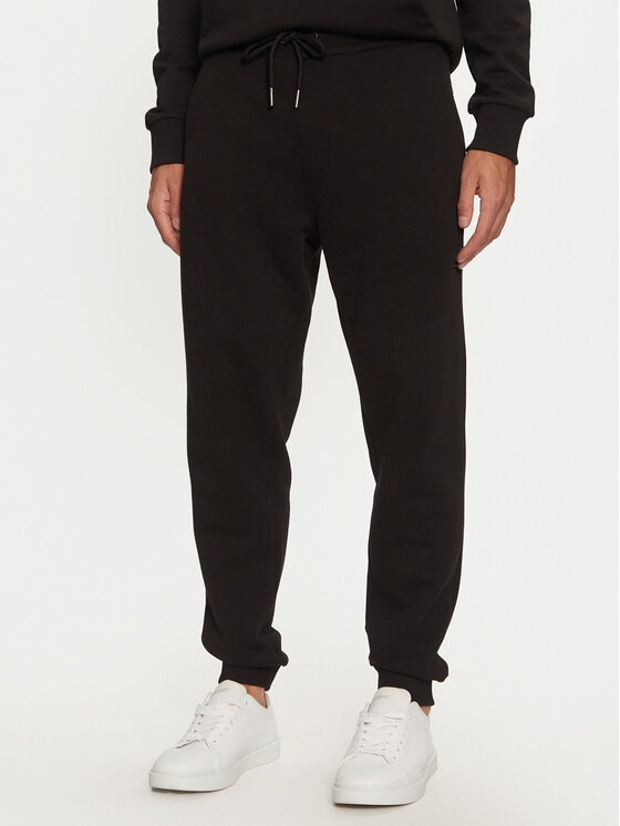 Calvin Klein Teplákové nohavice Embroidered Logo K10K113579 Čierna Regular Fit