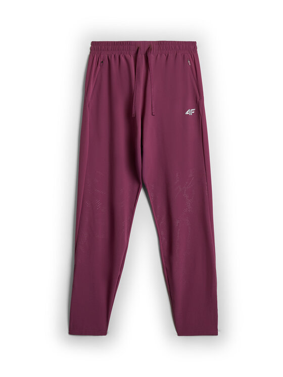 4F 4F Spodnie dresowe CRAFTED BY CULTURE Bordowy Slim Fit