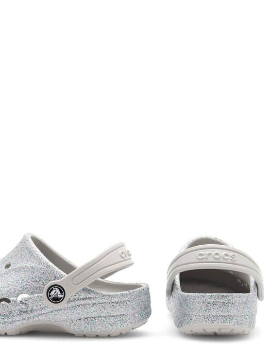 Crocs Crocs Şlapi BAYA GLITTER CLOG K 207015-040 Argintiu