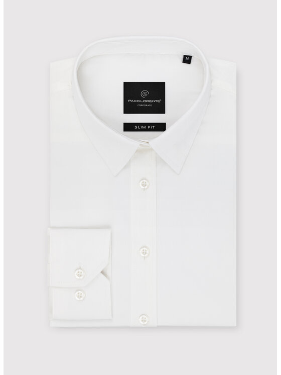 Pako Lorente Pako Lorente Koszula B24WH-1X-048 Biały Slim Fit