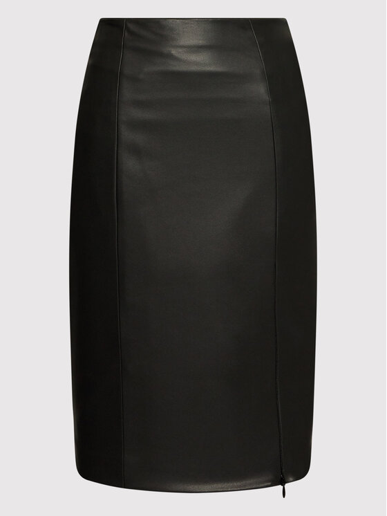Marciano Guess Marciano Guess Спідниця зі штучної шкіри 2RGD00 9645Z Чорний Regular Fit
