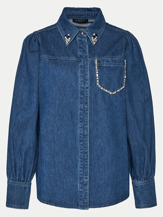 Bruuns Bazaar Bruuns Bazaar Jeans srajca Bess BBW4231 Modra Regular Fit