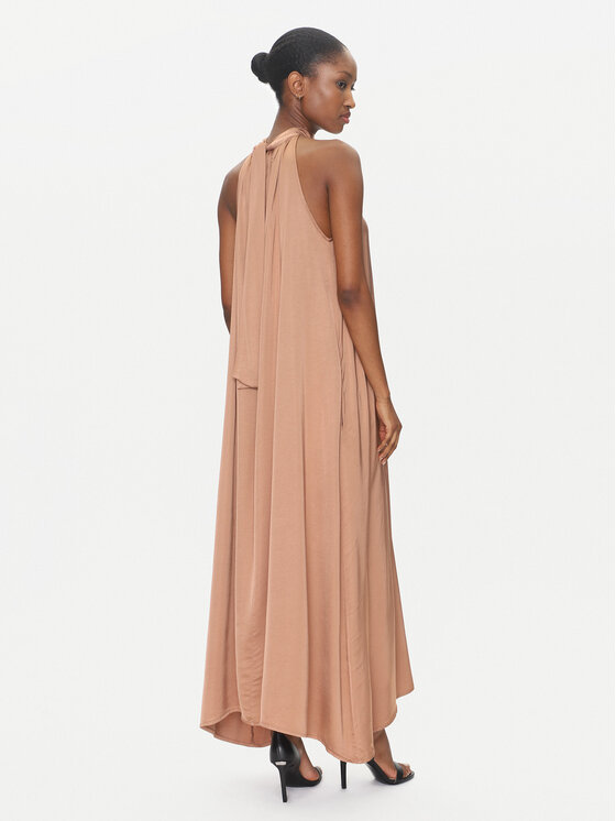 ViCOLO ViCOLO Коктейльна сукня TD0768 Коричневий Regular Fit