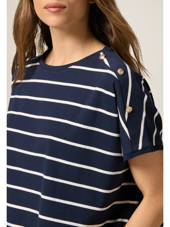 Oltre Oltre T-Shirt G161E000312N0Z4 Niebieski Over Fit
