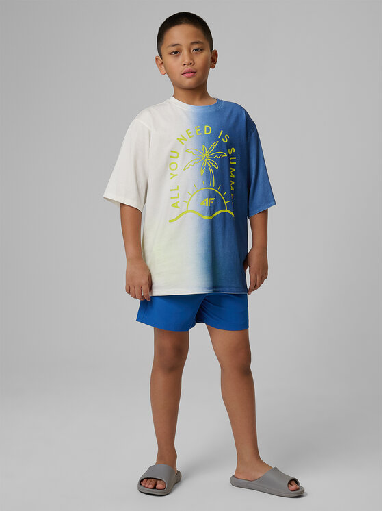 4F 4F T-Shirt BEACHSIDE CHILL Niebieski Loose Fit