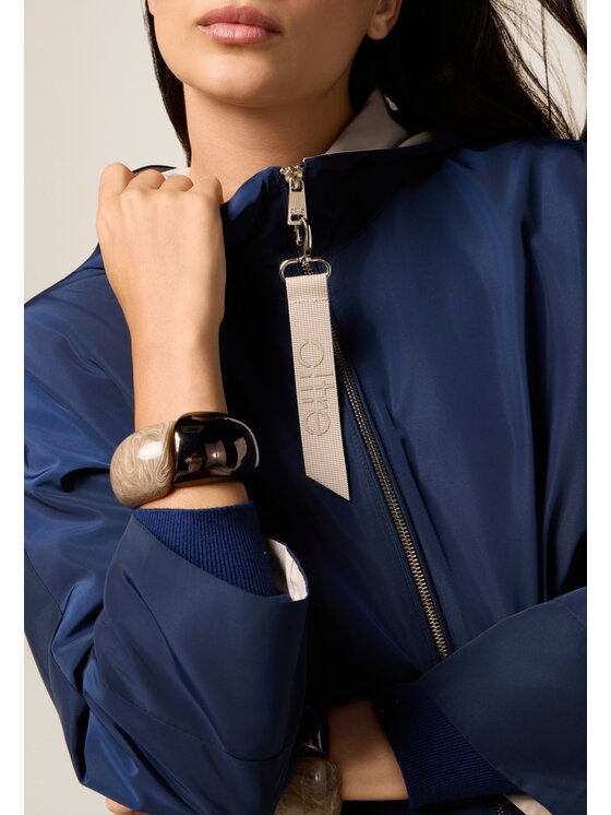 Oltre Oltre Cappotto 0049J100154N0Z4 Blu Over Fit