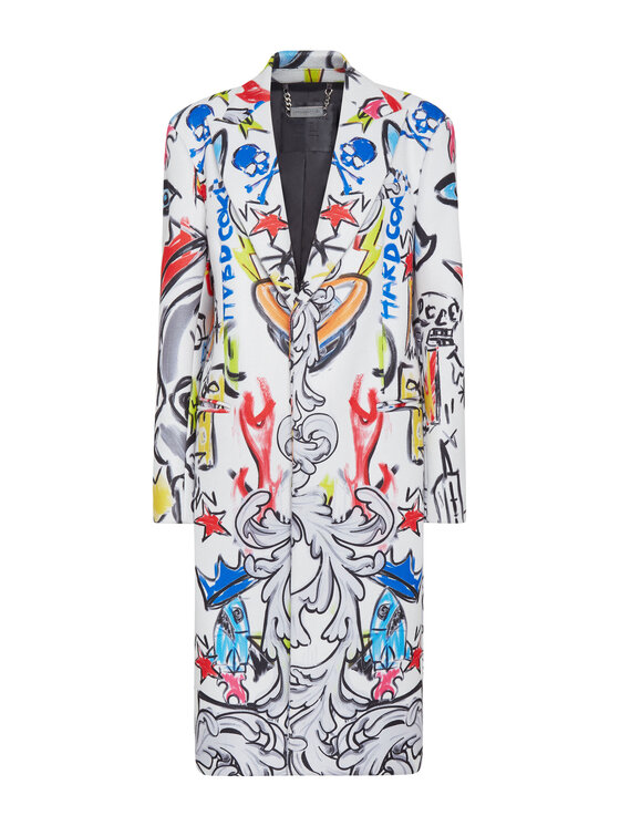 PHILIPP PLEIN PHILIPP PLEIN Cappotto 3363 Bianco Loose Fit