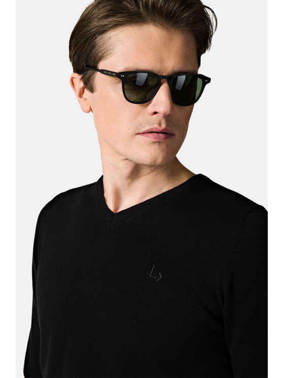 Lancerto Lancerto Sweter Harrison SW073123000005 Czarny Regular Fit