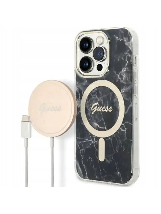Guess Guess Etui na telefon Guess Marble Czarny