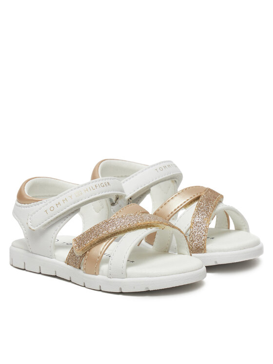 Tommy Hilfiger Tommy Hilfiger Sandały Velcro Sandal T1A2-33770-0273 M Biały